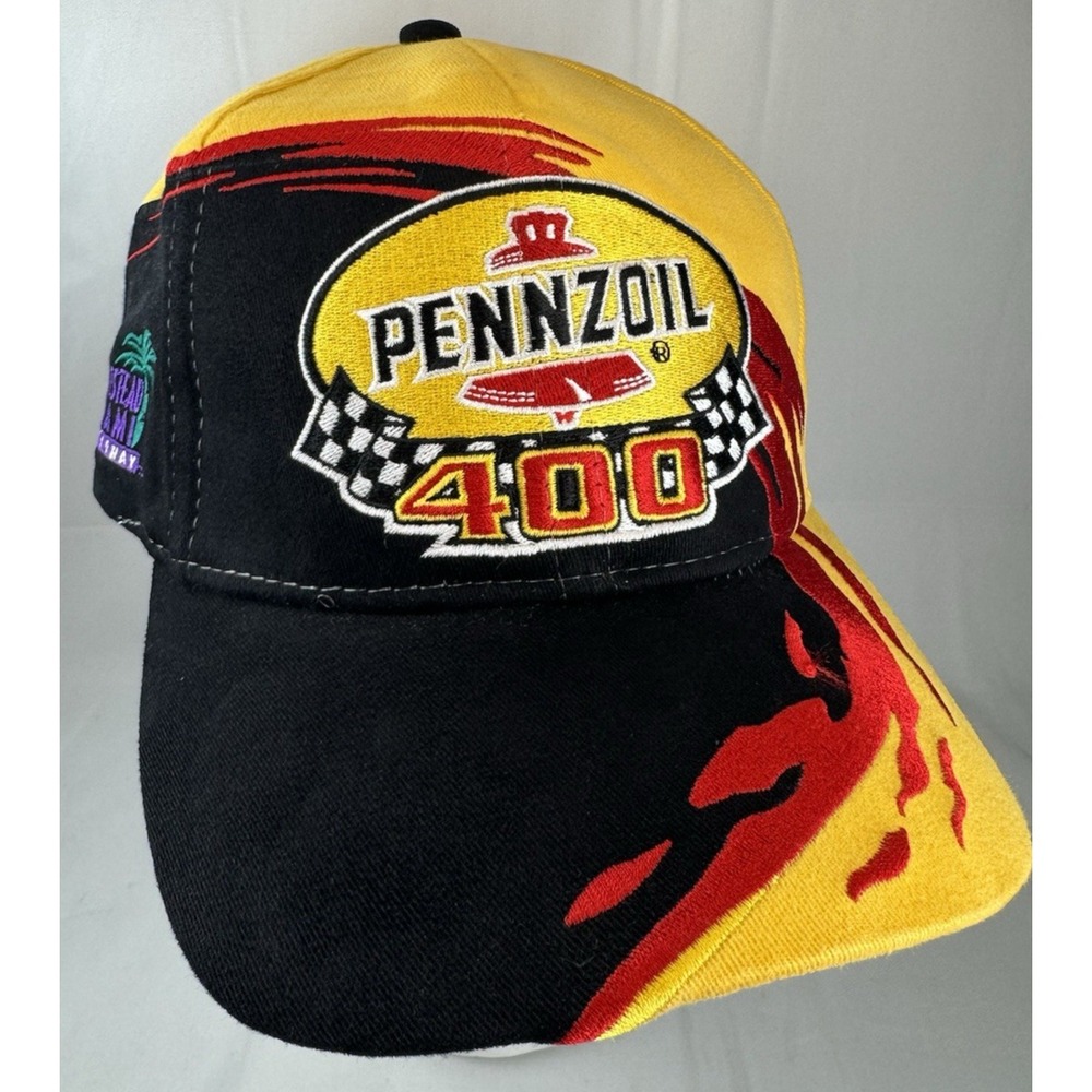 Vintage Pennzoil 400 Splash Swirl 2001 Miama Speedway NASCAR Race Hat Cap 90s